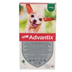 ADVANTIX – SPOT-ON противопаразитни 4 пипети за кучета до 4 кг