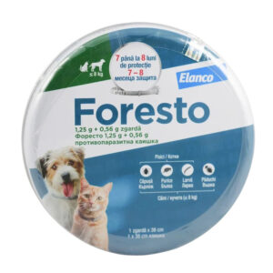 FORESTO – противопаразитна каишка за кучета и котки 38 см (до 8 кг)